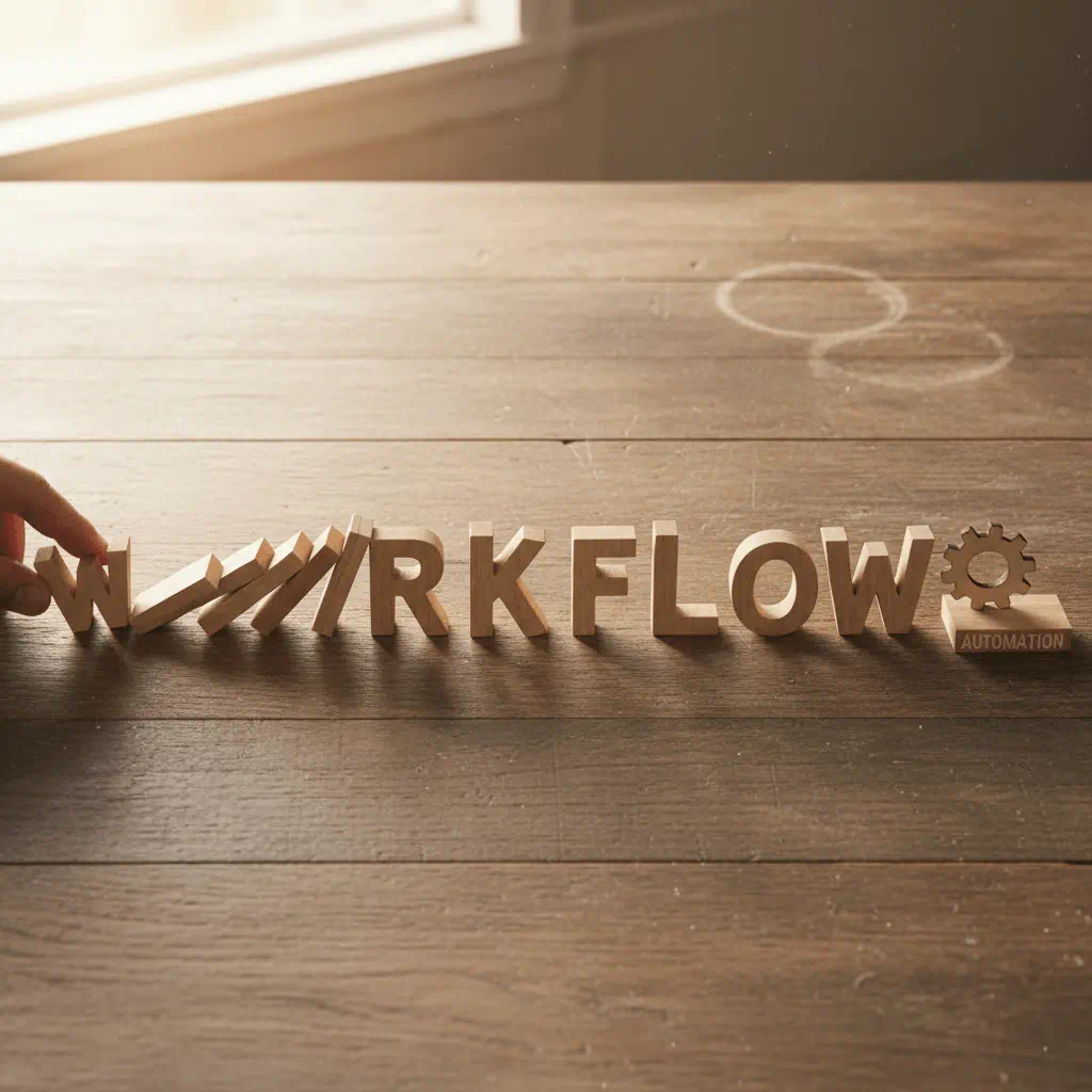 chain-reaction-of-dominoes-falling-to-represent-workflow-automation