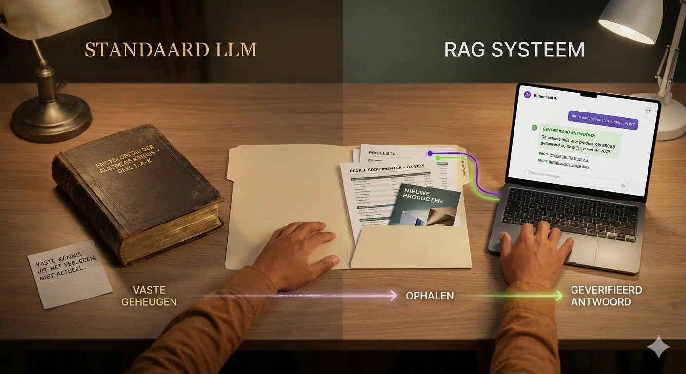 old-encyclopedia-vs-live-company-data-rag-metaphor