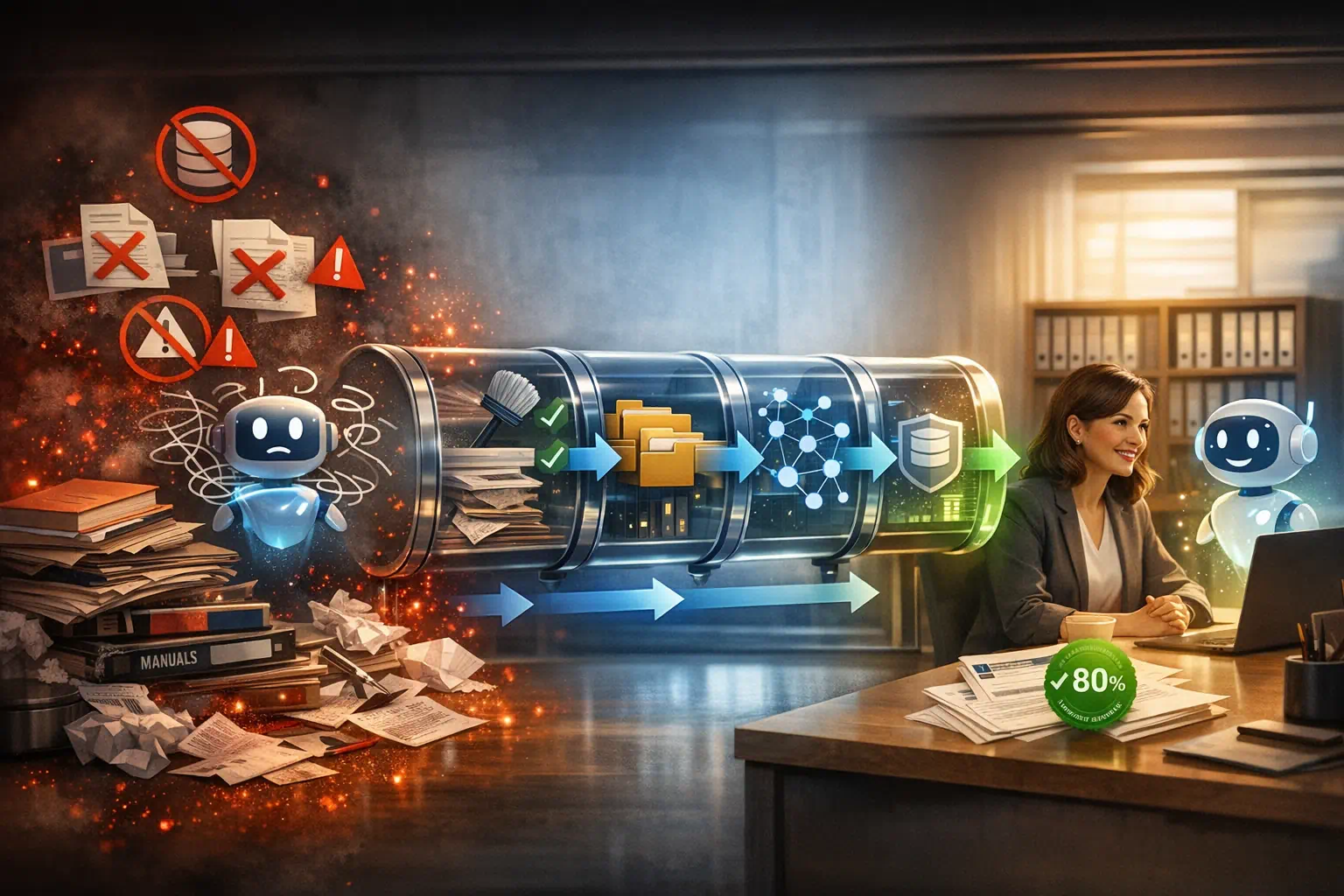 rag-data-quality-chaos-cleanup-process-metaphor